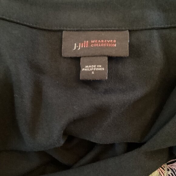 J. Jill Wearever Collection Womens Floral Tunic Top Black Size Small‎ - Picture 3 of 8